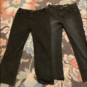 2 Pair Size 14 Vintage Diane Gilman Jeans